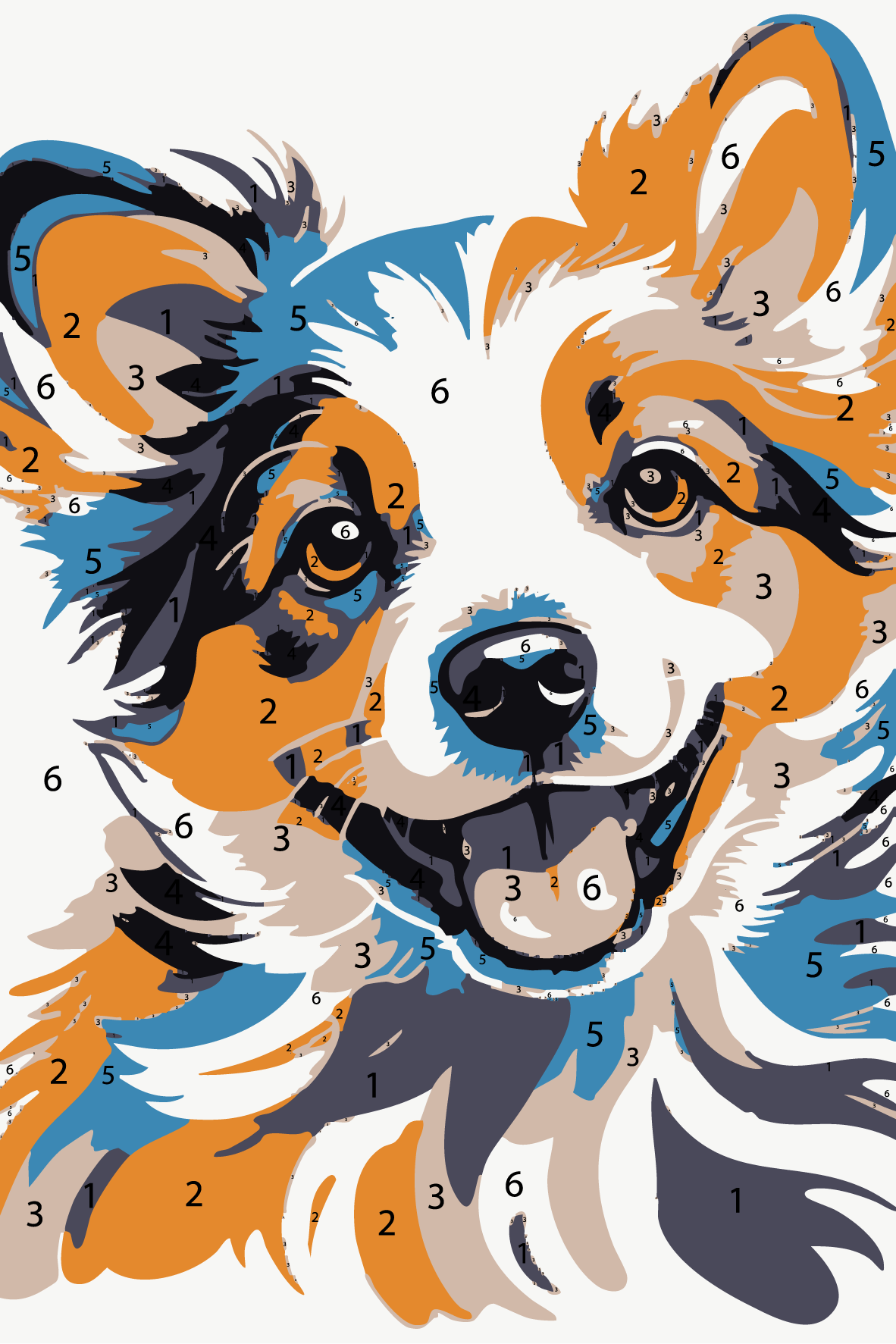 Puppy Mini Paint by Number Kit 10* 15 cm mounted on an MDF frame with a mini Easel suitable for kids. Beginner Number painting kit DIY Canvas Painting by Number Acrylic Painting. (Copy)