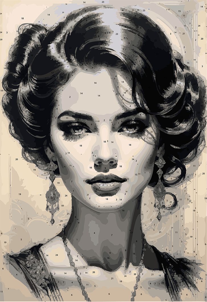 Pre Order 08 DIY Acrylic Painting by Numbers Kit on Canvas 37 54 cm 24 colours Deepan Enterprises