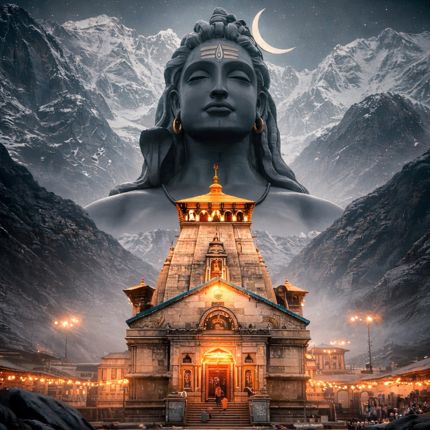 KEDAR Darshan Acrylic Painting by Numbers Kit on Canvas.