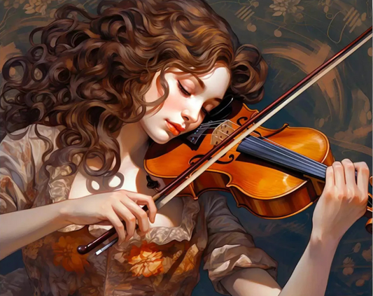 MANGALMURTY DIY 5D Round Diamond Painting by Numbers Kit  on Canvas Full Drill Rhinestone Embroidery Tulip N Turtle