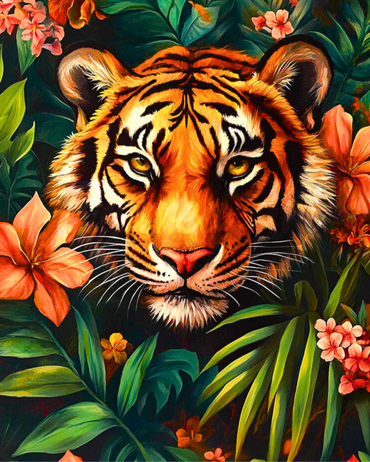 Indian Summer Dream DIY Acrylic Painting by Numbers Kit on Canvas. Deepan Enterprises