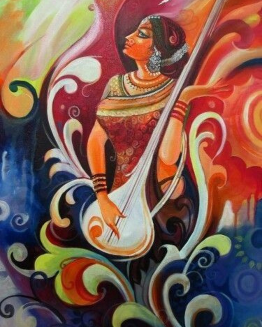 VEENA DIY Acrylic Painting by Numbers Kit on Canvas