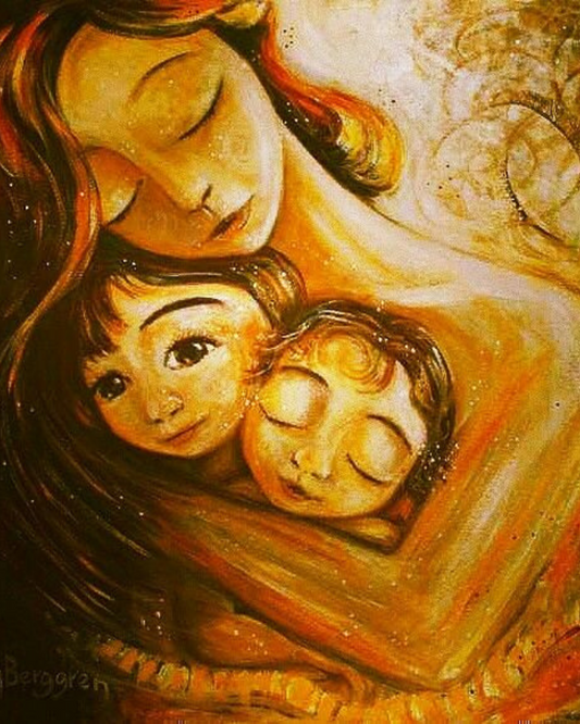 Mother - The Warm Cocoon DIY Acrylic Painting by Numbers Kit on Canvas