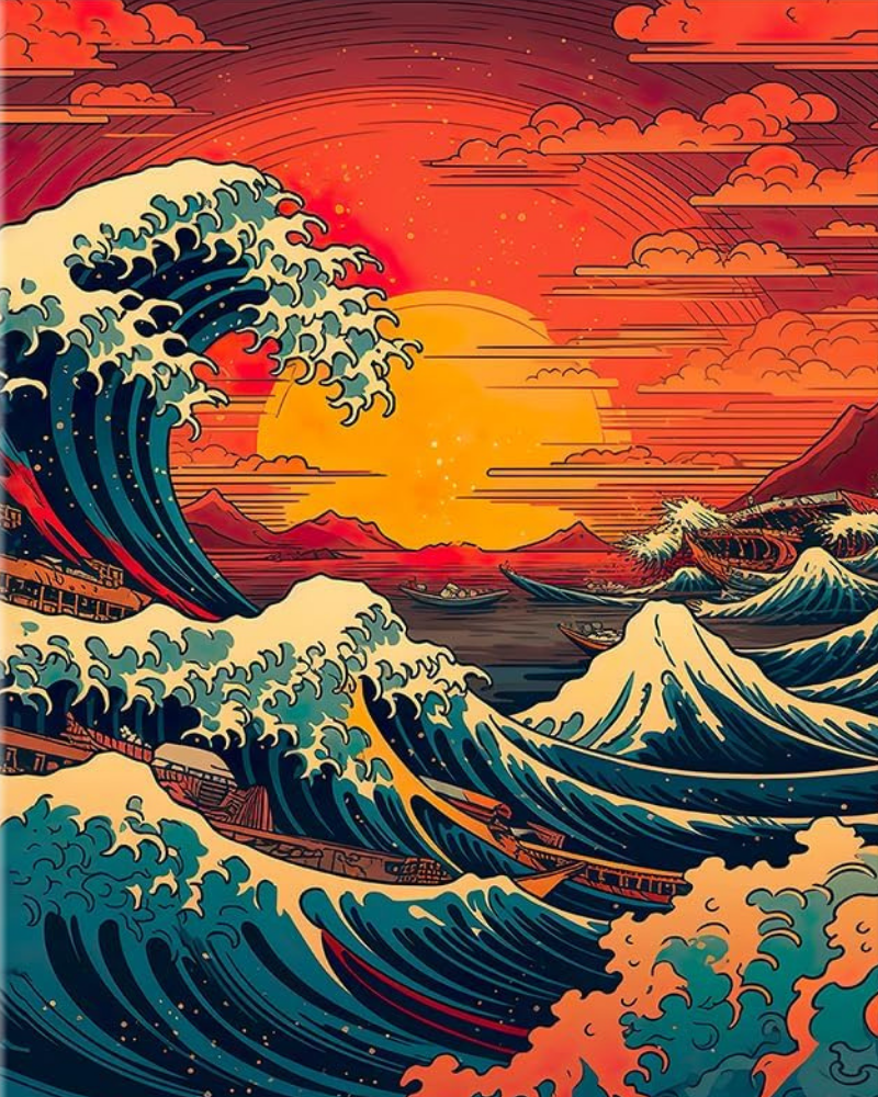 Pre Order 04 DIY Acrylic Painting by Numbers Kit on Canvas 40 50 cm 18 colours Deepan Enterprises