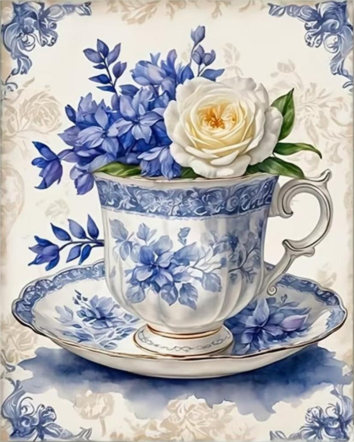 Signature Series Cup SS15 DIY Acrylic Painting by Numbers Kit on Canvas 40 50 cm 18 colours