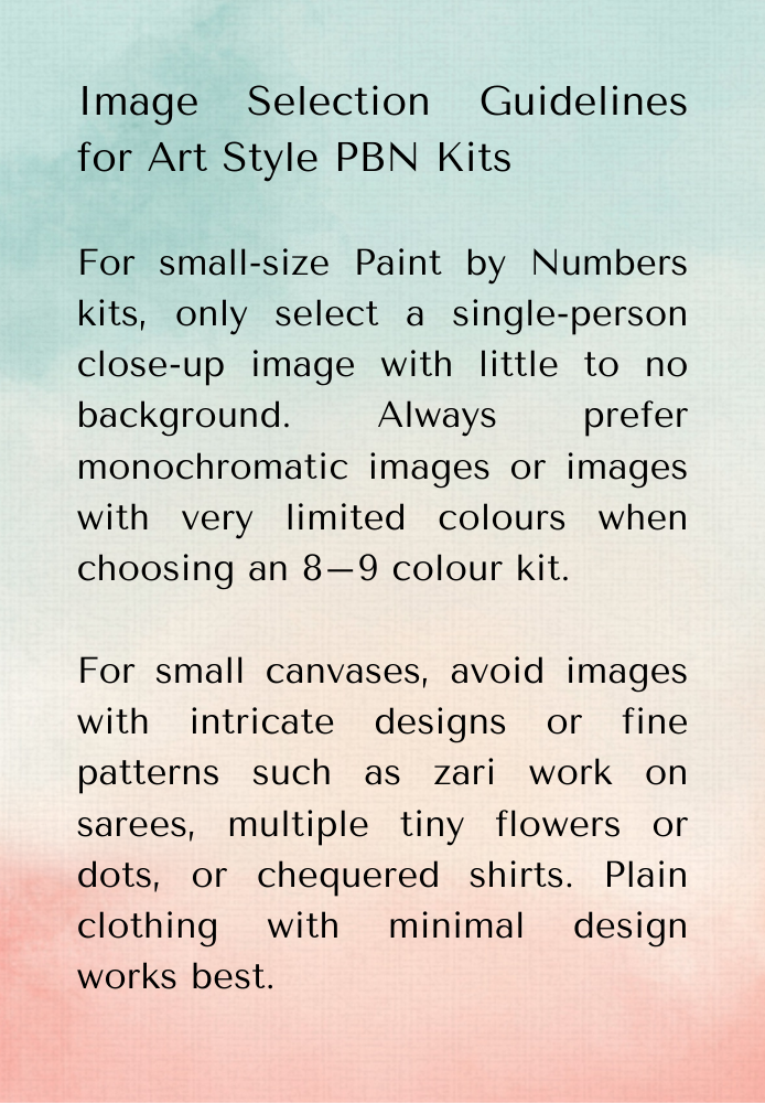 Mini Art Style Close-up Custom Paint by Numbers 20 cm*25 cm  8 colours Deepan Enterprises