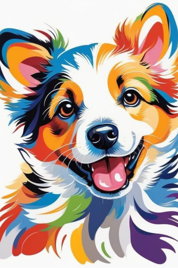 Puppy Mini Paint by Number Kit 10* 15 cm mounted on an MDF frame with a mini Easel suitable for kids. Beginner Number painting kit DIY Canvas Painting by Number Acrylic Painting. (Copy)