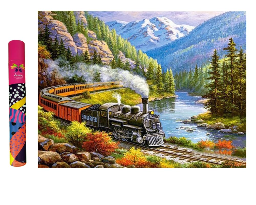 TRAIN Da Vinci Series 36 colour rolled canvas DIY Acrylic Painting by Numbers Kit on Canvas… (Copy)