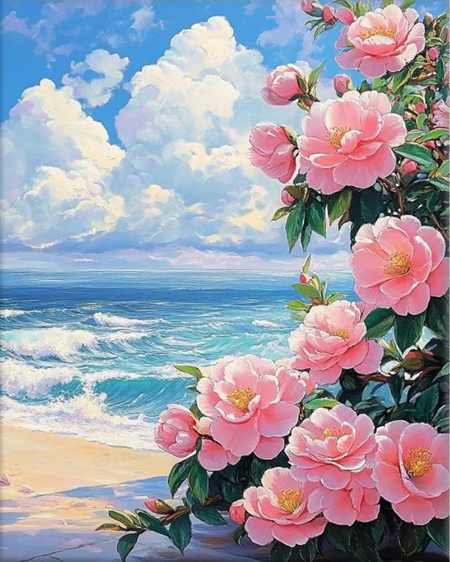 Pre Order 12 DIY Acrylic Painting by Numbers Kit on Canvas 40 50 cm 24 colours