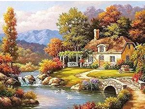 Bridge DIY Acrylic Painting by Numbers Kit on Canvas - TULIP N TURTLE