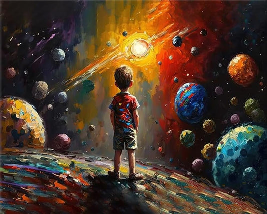 Cosmic Dreamer DIY Acrylic Painting by Numbers Kit on Canvas