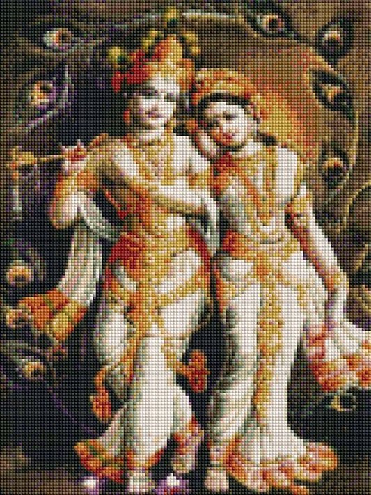 KRISHNA RADHA JODI DIY 5D Diamond Painting by Numbers Kit  on Canvas  Full Drill Rhinestone Embroidery Cross Stitch Pictures …