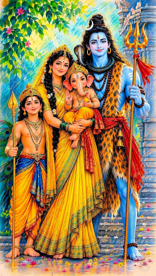 TULIP N TURTLE Shiv Parivar Signature Series SS 19 30 colours Large size 55 cm 97 cm 24 colours rolled canvas DIY Acrylic Paint by Number Kit