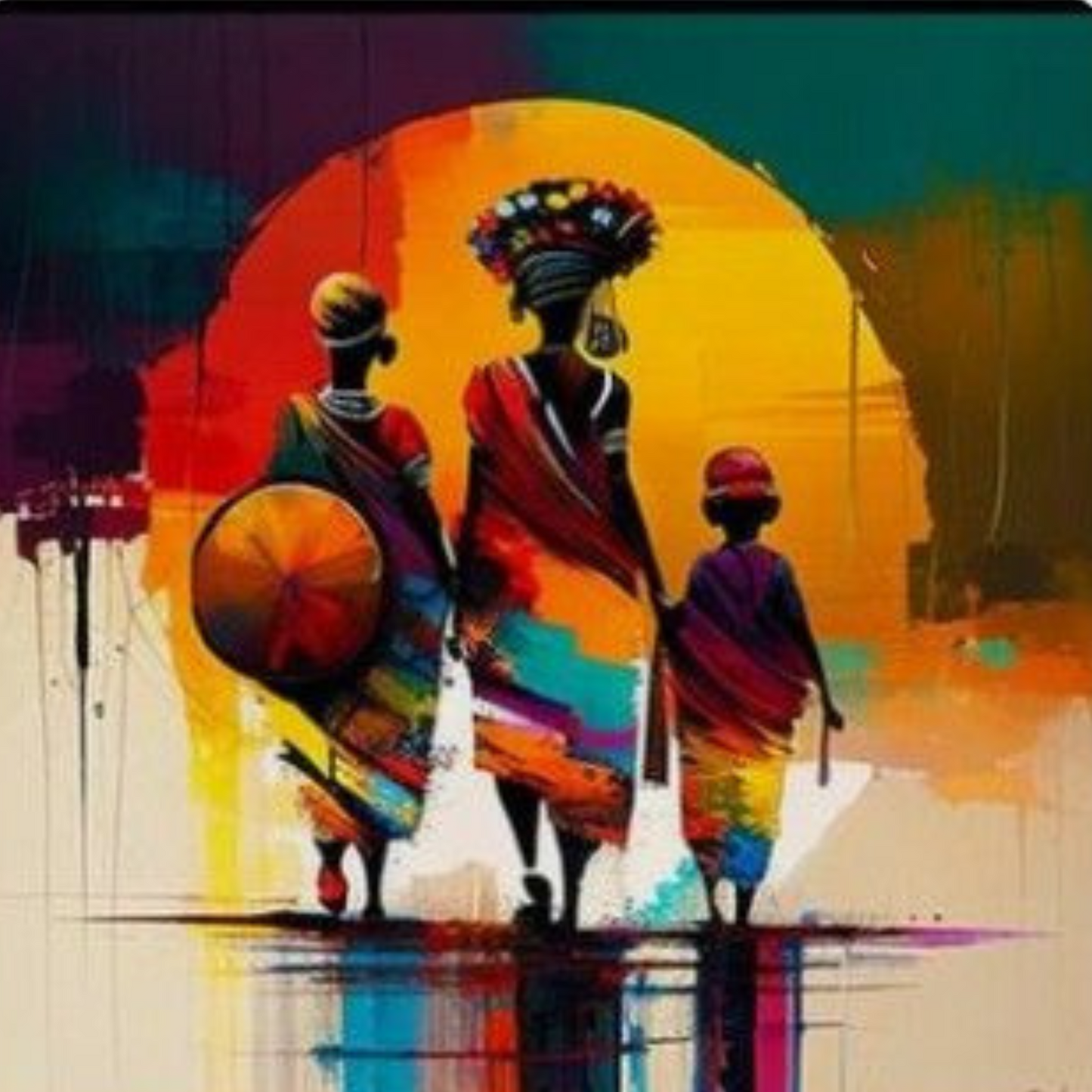 African Art DIY Acrylic Painting by Numbers Kit on Canvas…