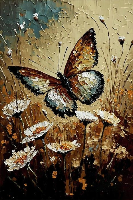 BUTTERFLY DIY Acrylic Painting by Numbers Kit on Canvas