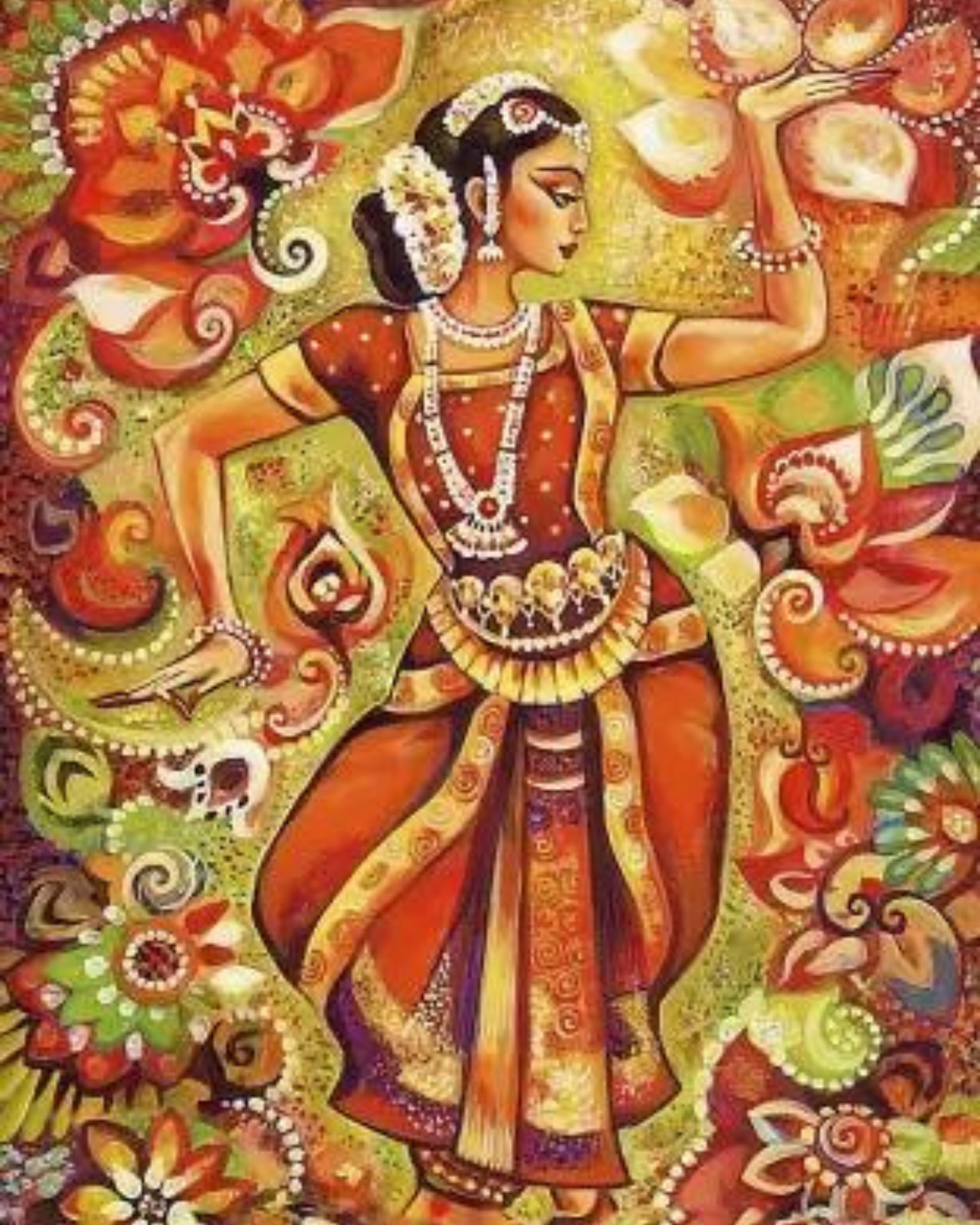 BHARATNATYAM DIY Acrylic Painting by Numbers Kit on Canvas…