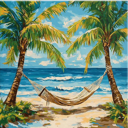 Sunny Vibes DIY Acrylic Painting by Numbers Kit on Canvas Deepan Enterprises
