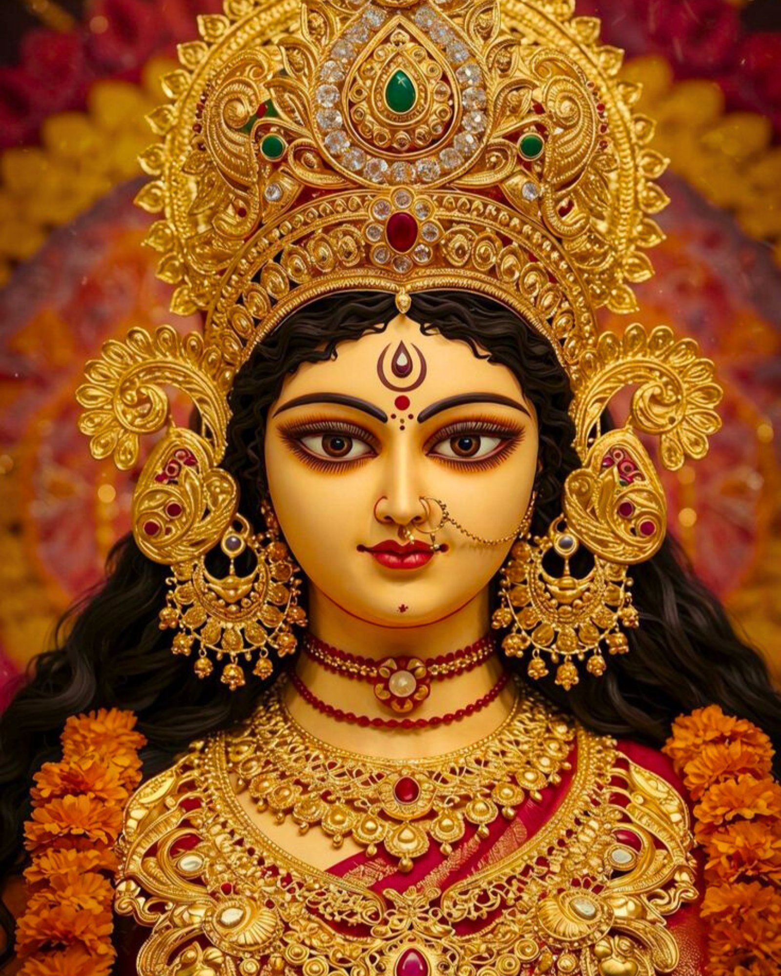 Devi DIY Acrylic Painting by Numbers Kit on Canvas. Deepan Enterprises