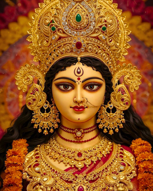 Devi DIY Acrylic Painting by Numbers Kit on Canvas. Deepan Enterprises