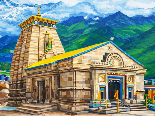 KEDARNATH DIY 5D Round Diamond Painting by Numbers Kit  on Canvas Full Drill Rhinestone Embroidery