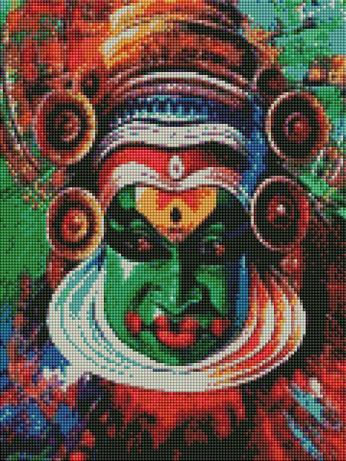 Kathakali DIY 5D Diamond Painting by Numbers Kit  on Canvas  Full Drill Rhinestone Embroidery Cross Stitch Pictures …