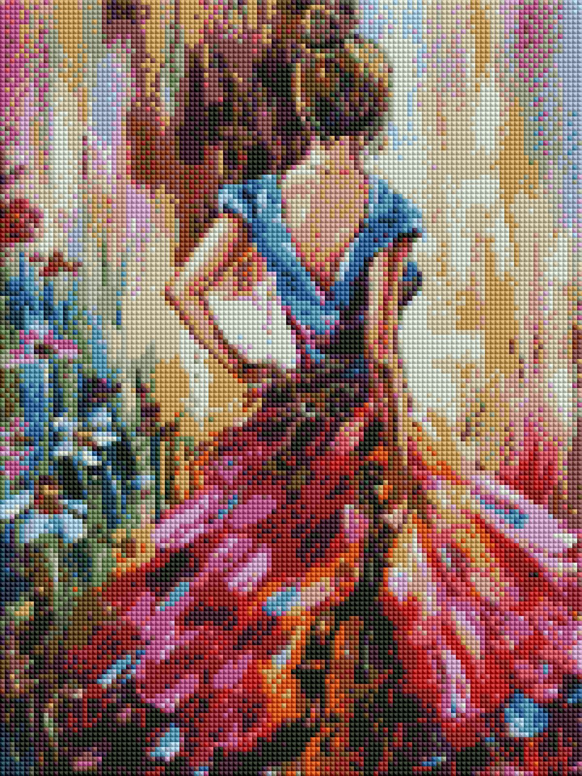 Women with Guitar DIY 5D Diamond Painting by Numbers Kit  on Canvas  Full Drill Rhinestone Embroidery Cross Stitch Pictures …