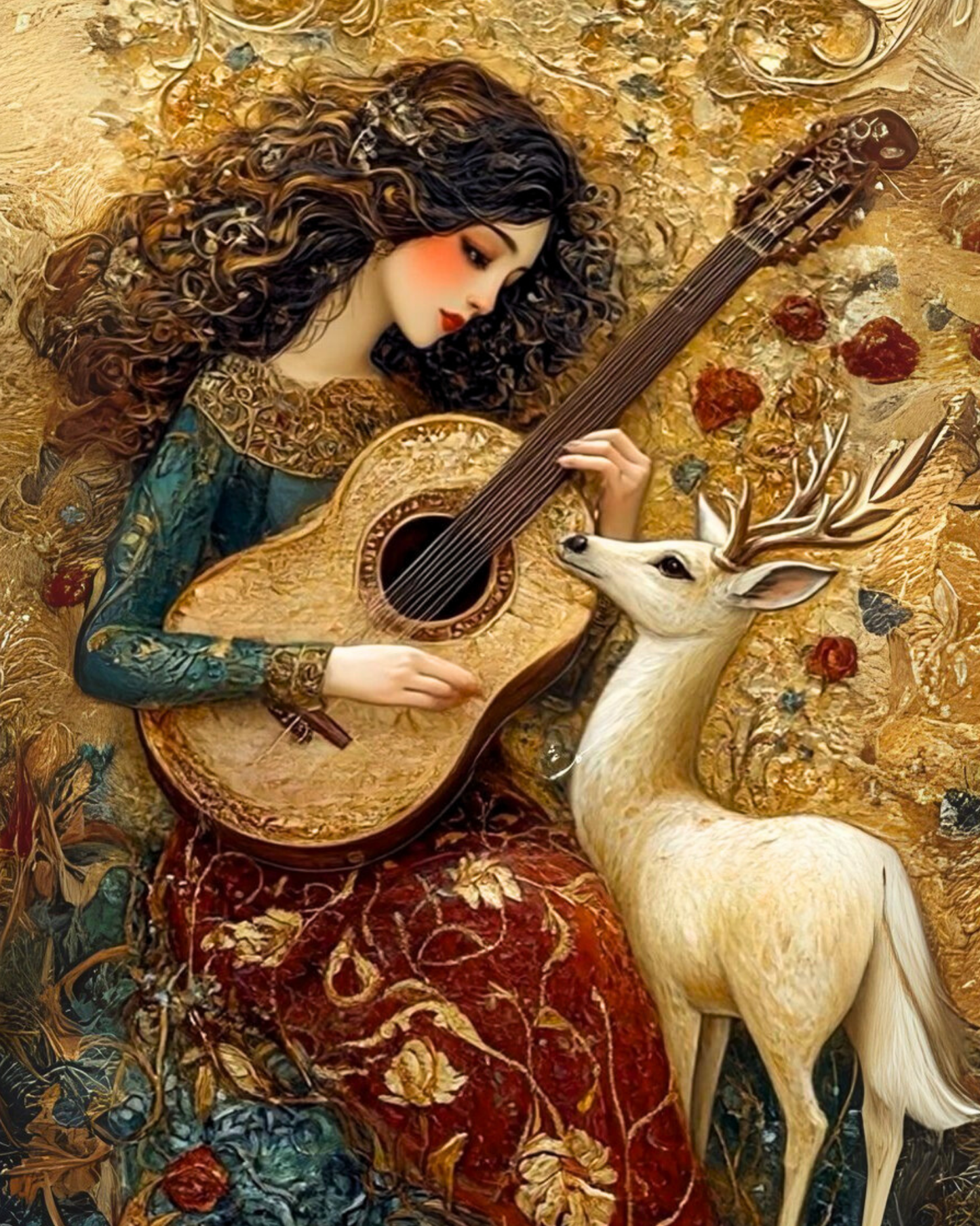 Damsel and DOE DIY Acrylic Painting by Numbers Kit on Canvas. Deepan Enterprises
