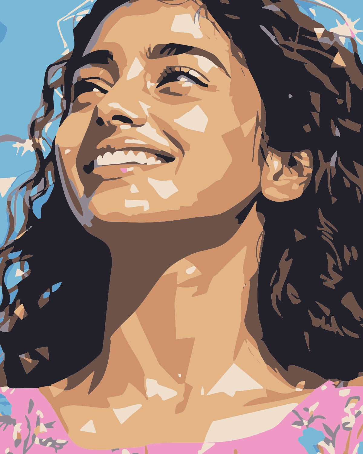 Mini  Close-up Custom Paint by Numbers 20 cm*25 cm  8 colours Deepan Enterprises