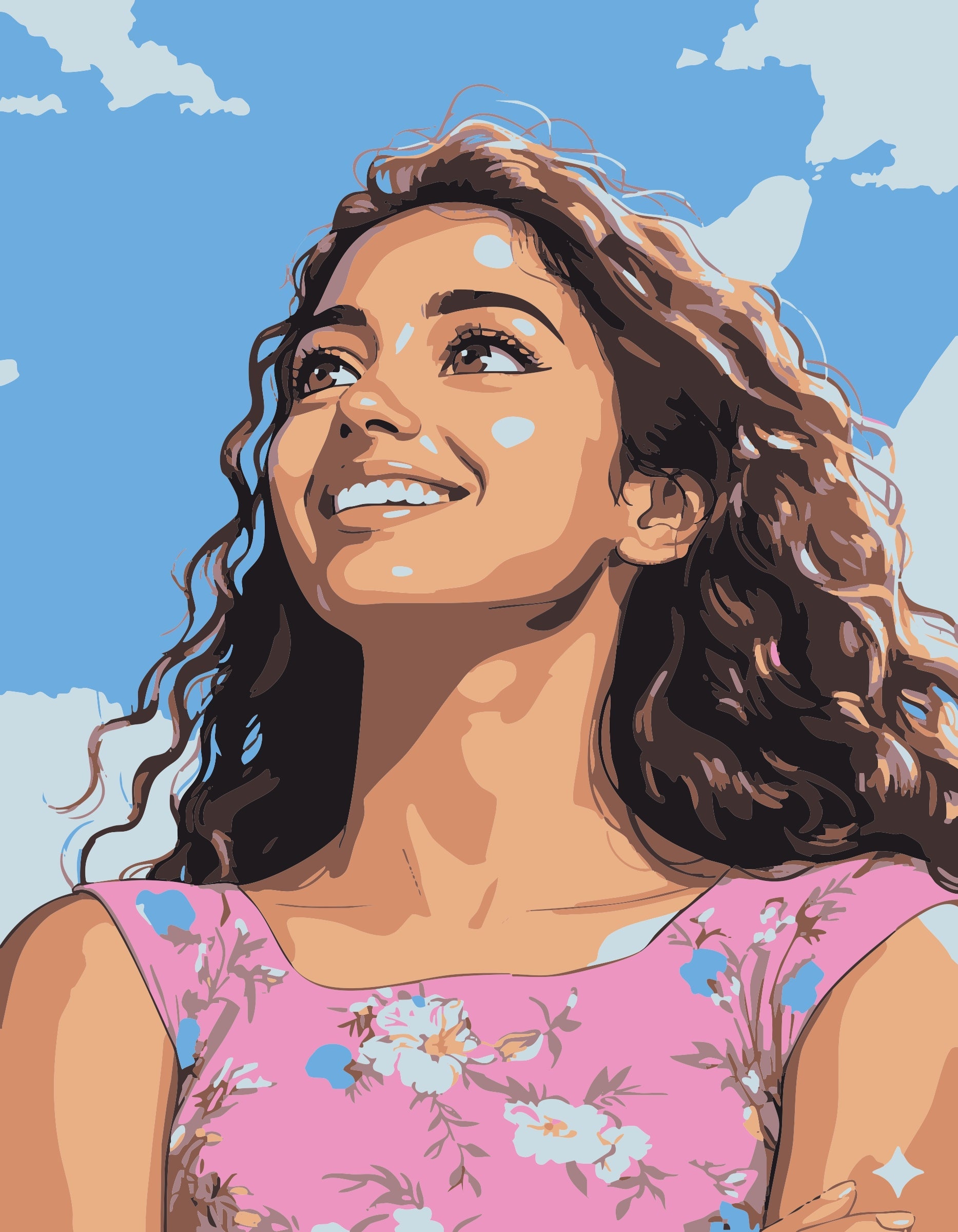 Mini  Close-up Custom Paint by Numbers 20 cm*25 cm  8 colours Deepan Enterprises