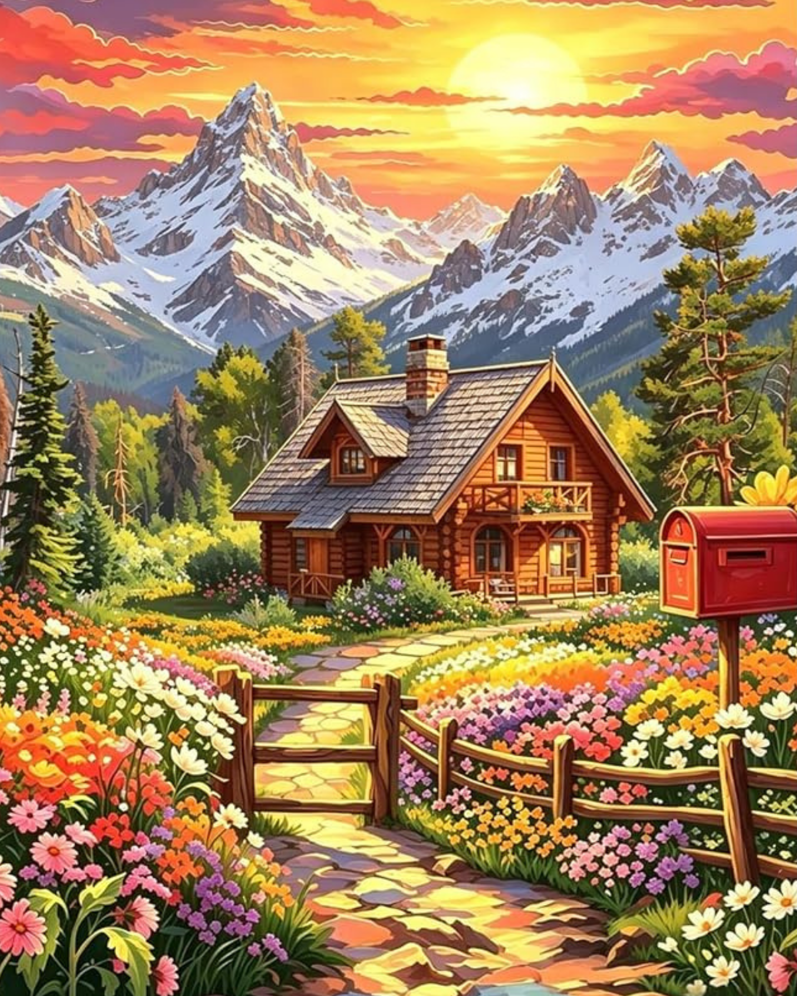 HIGHLAND Acrylic Painting by Numbers Kit on Canvas.