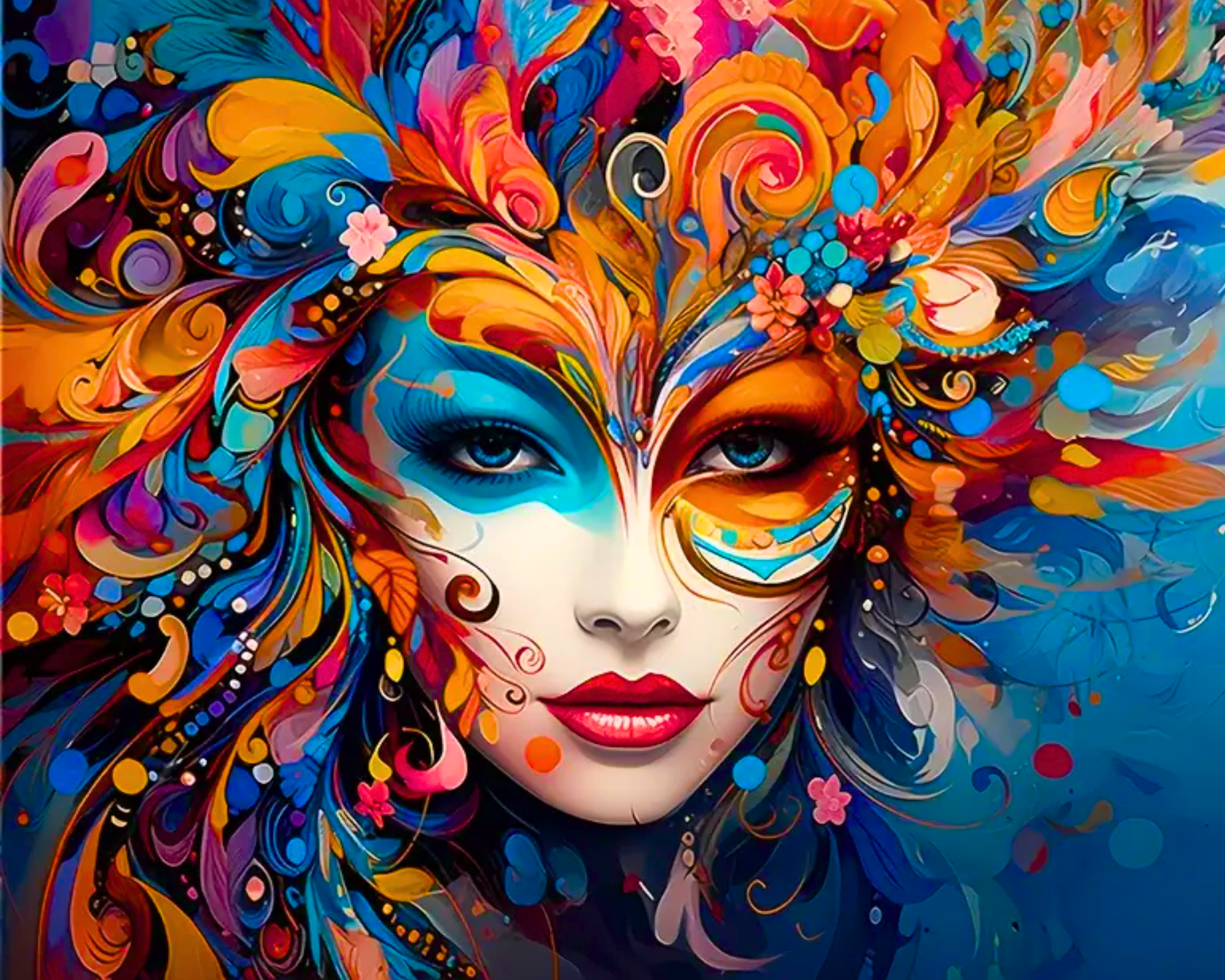 Ikebana  DIY Acrylic Painting by Numbers Kit on Canvas. Deepan Enterprises