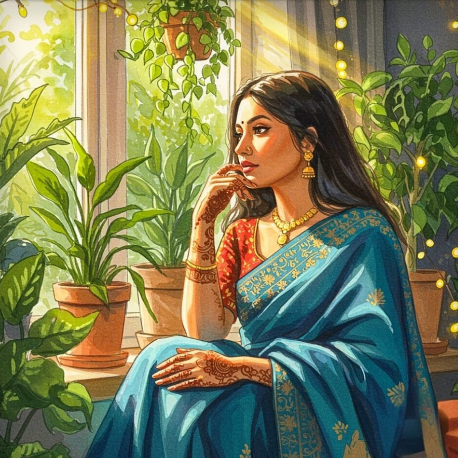 Indian Summer Dream DIY Acrylic Painting by Numbers Kit on Canvas. Deepan Enterprises