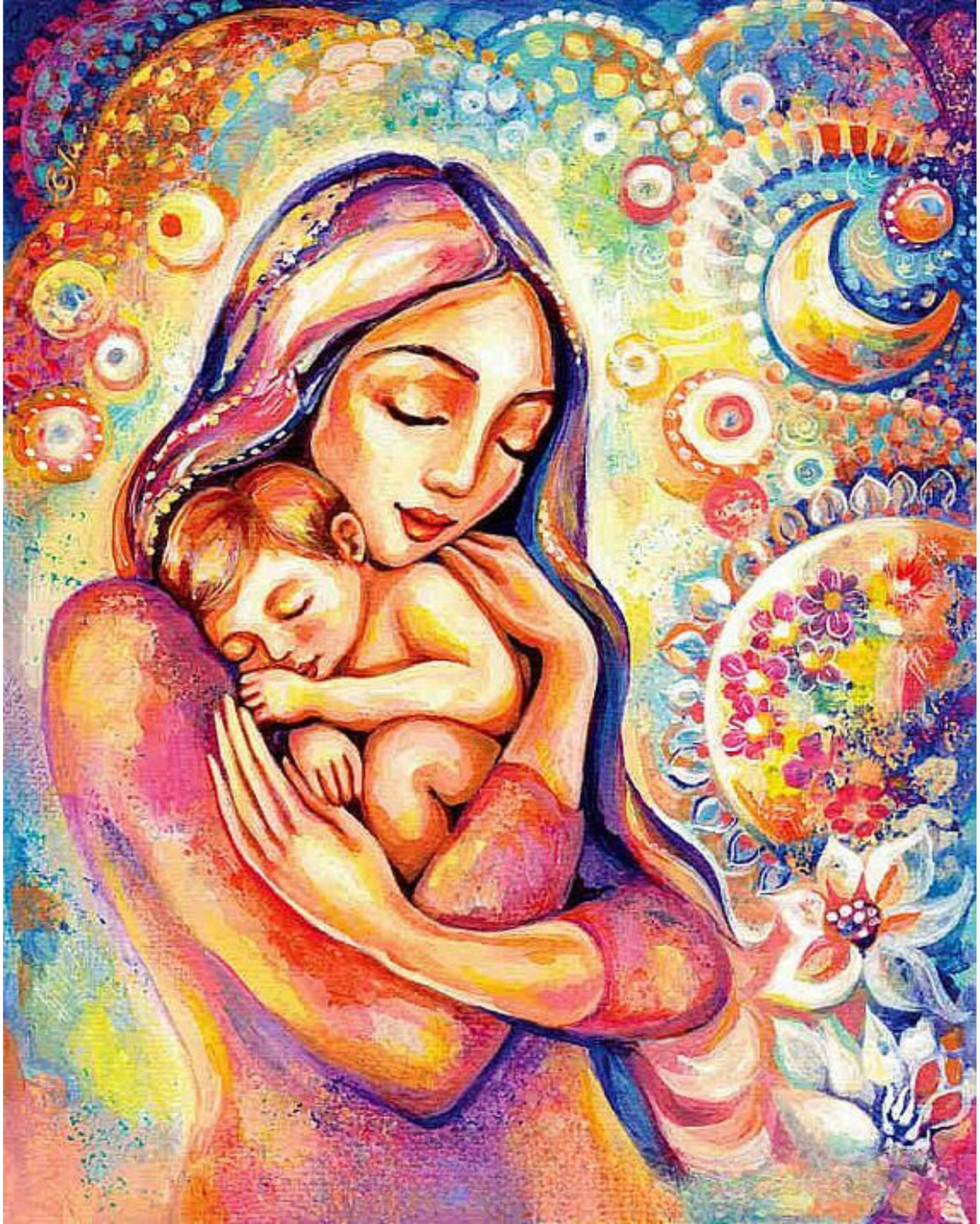 Maternal Bliss DIY Acrylic Painting by Numbers Kit on Canvas…