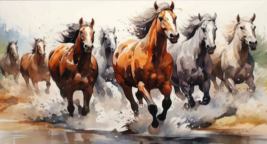 Lucky Seven DIY Acrylic Painting by Numbers Kit on Canvas