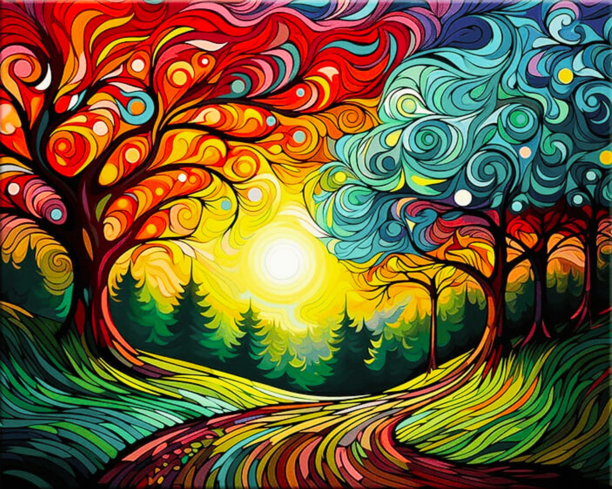 DAY BREAK Acrylic Painting by Numbers Kit on Canvas. Deepan Enterprises