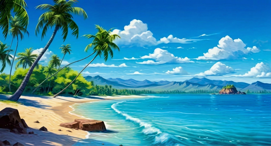 COAST Acrylic Painting by Numbers Kit on Canvas. Deepan Enterprises