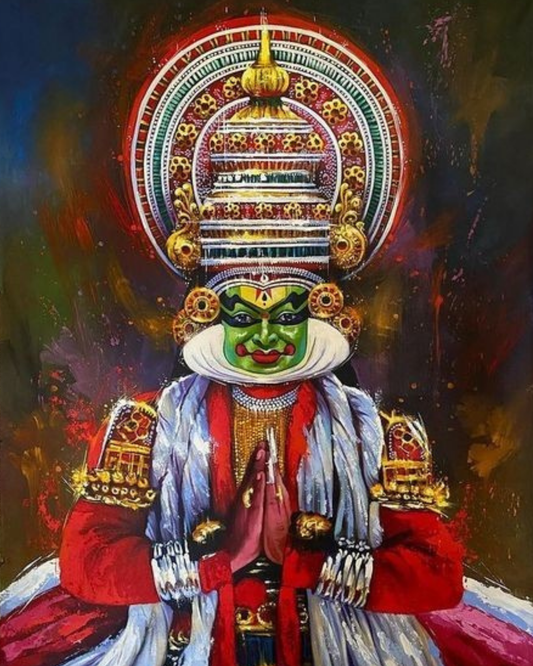 Namaskaram Acrylic Painting by Numbers Kit on Canvas. Deepan Enterprises