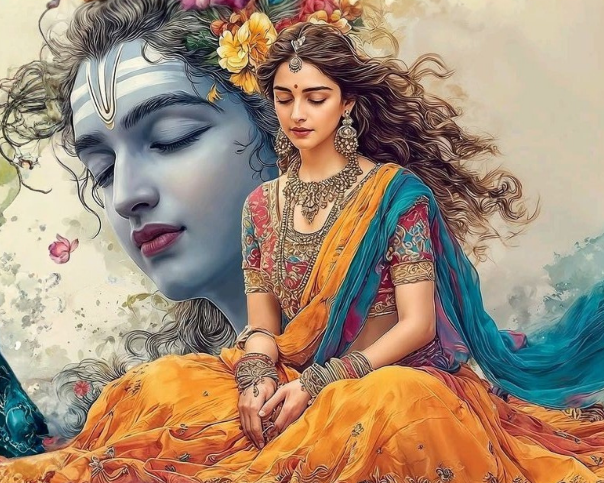 Ananta Prem Acrylic Painting by Numbers Kit on Canvas. Deepan Enterprises