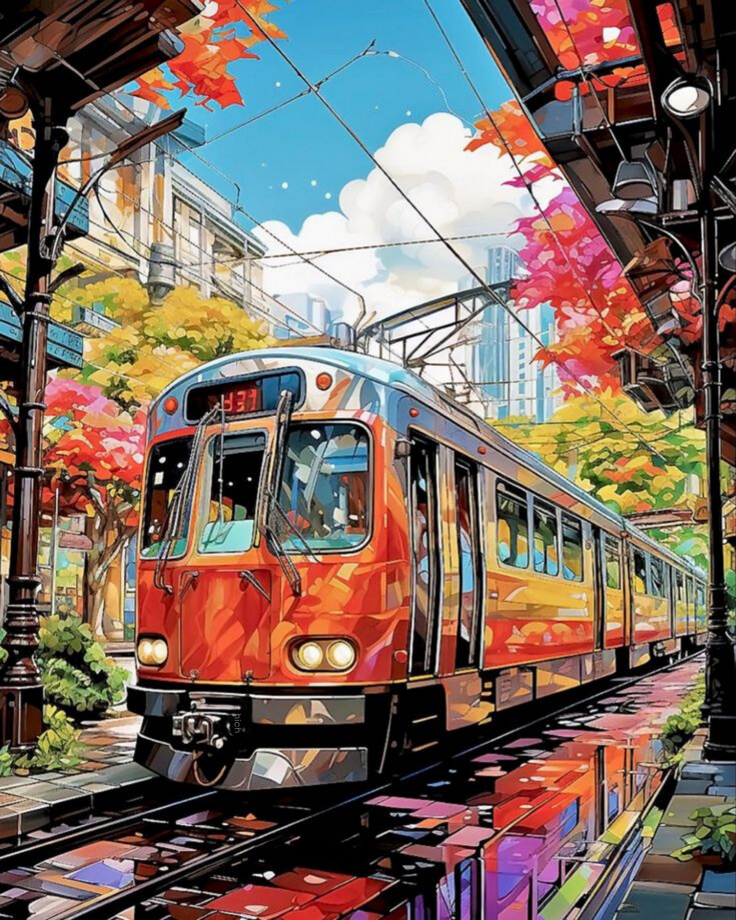 METRO DIY Acrylic Painting by Numbers Kit on Canvas