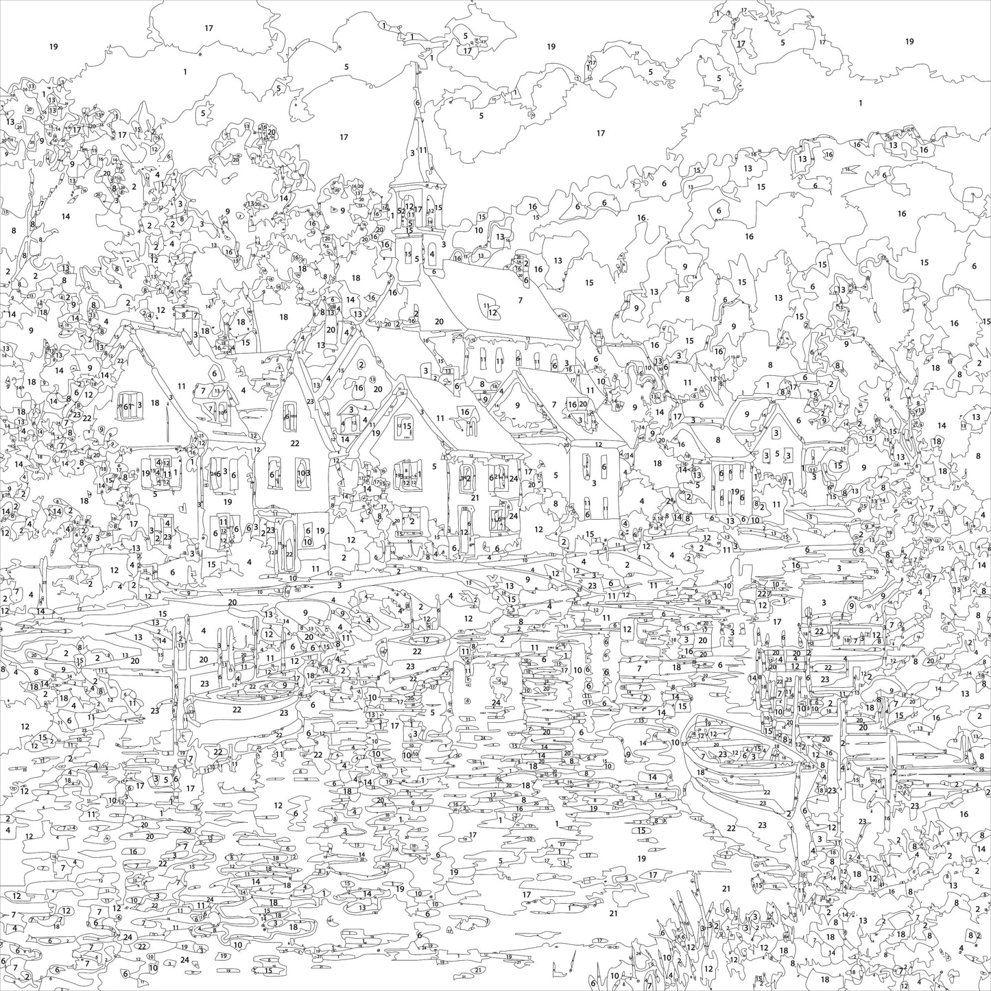 MI ONE DIY Acrylic Painting by Numbers Kit on Canvas. Deepan Enterprises