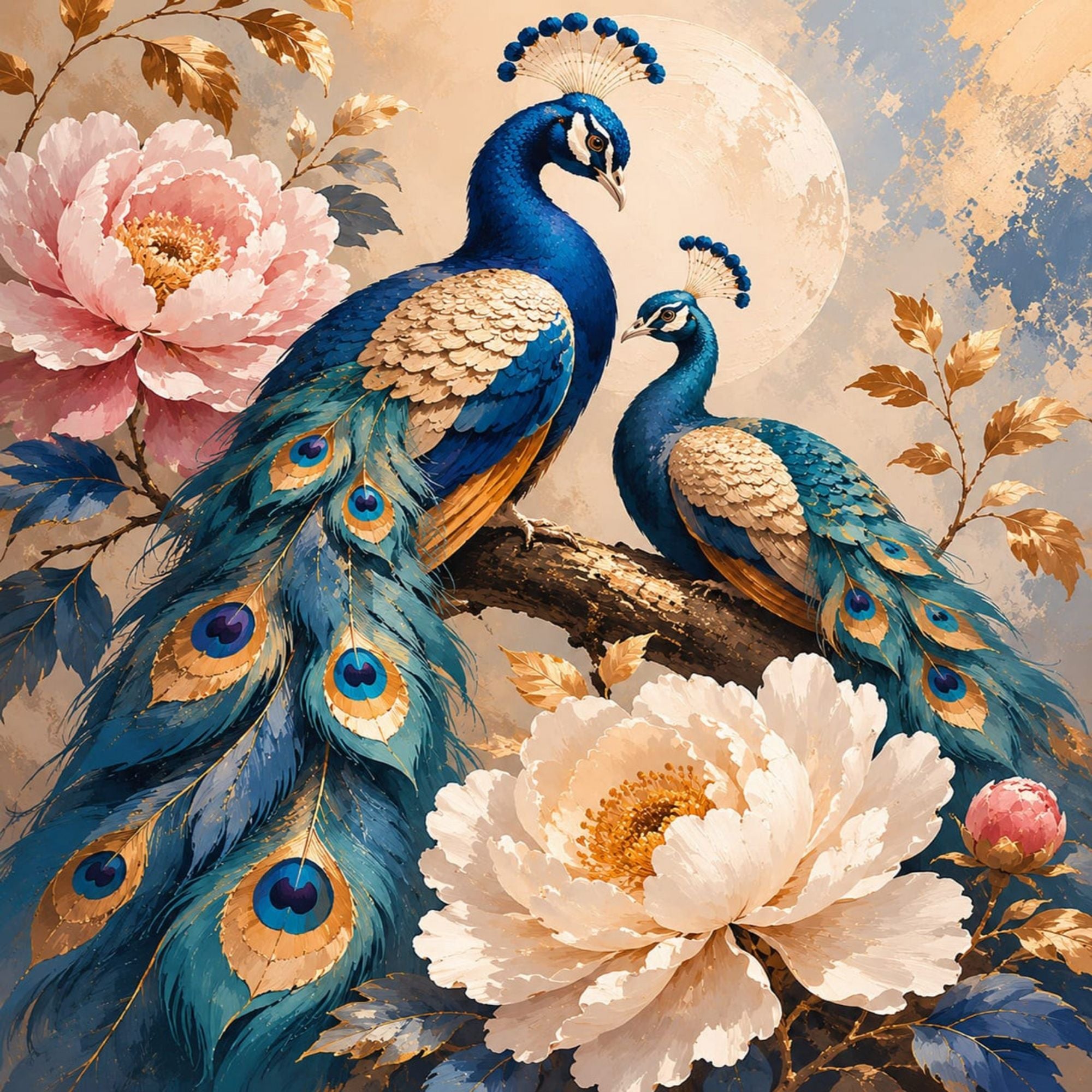 Plumage Acrylic Painting by Numbers Kit on Canvas.