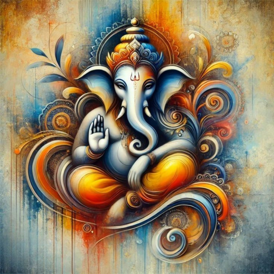 SIDDHIVINAYAKA DIY Acrylic Painting by Numbers Kit on Canvas - TULIP N TURTLE