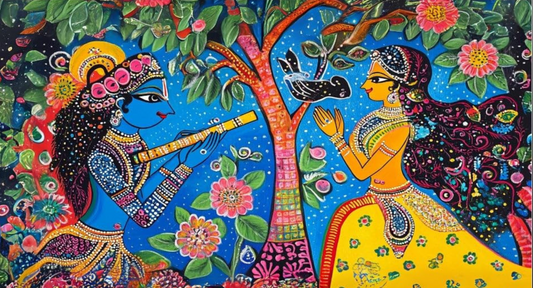 VRINDAVAN DIY Acrylic Painting by Numbers Kit on Canvas