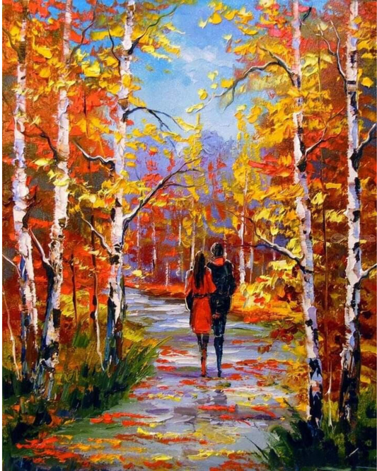 WOODLAND WALK DIY Acrylic Painting by Numbers Kit on Canvas