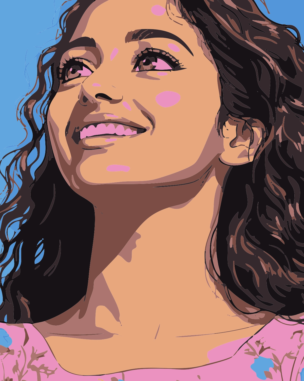 Mini  Close up Custom Paint by Numbers 20 cm*25 cm  8 colours Deepan Enterprises