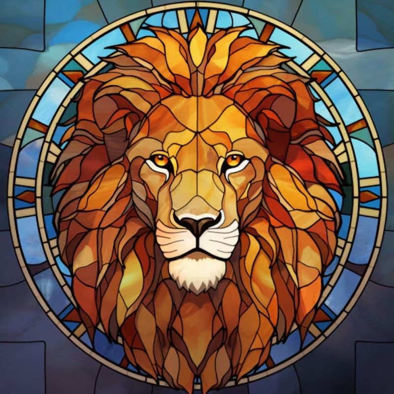 Stained Glass Mini three in one Framed Custom Paint by Numbers 25 cm Diameter each. Deepan Enterprises