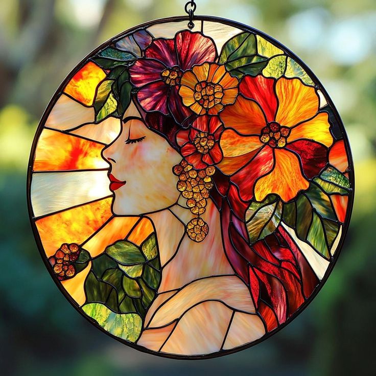 Stained Glass Mini three in one Framed Custom Paint by Numbers 25 cm Diameter each. Deepan Enterprises