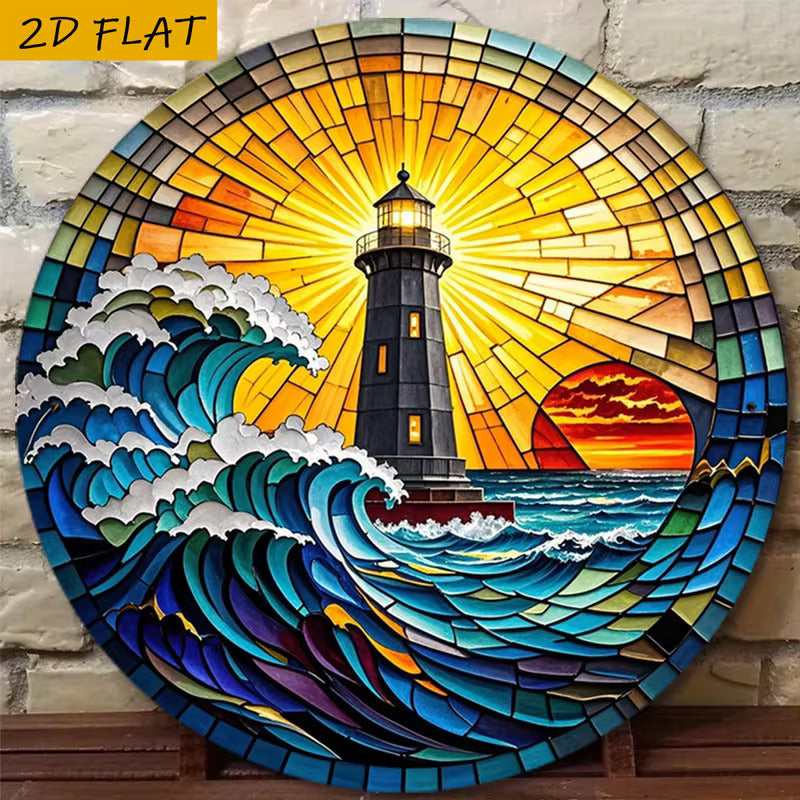Stained Glass Mini three in one Framed Custom Paint by Numbers 25 cm Diameter each. Deepan Enterprises