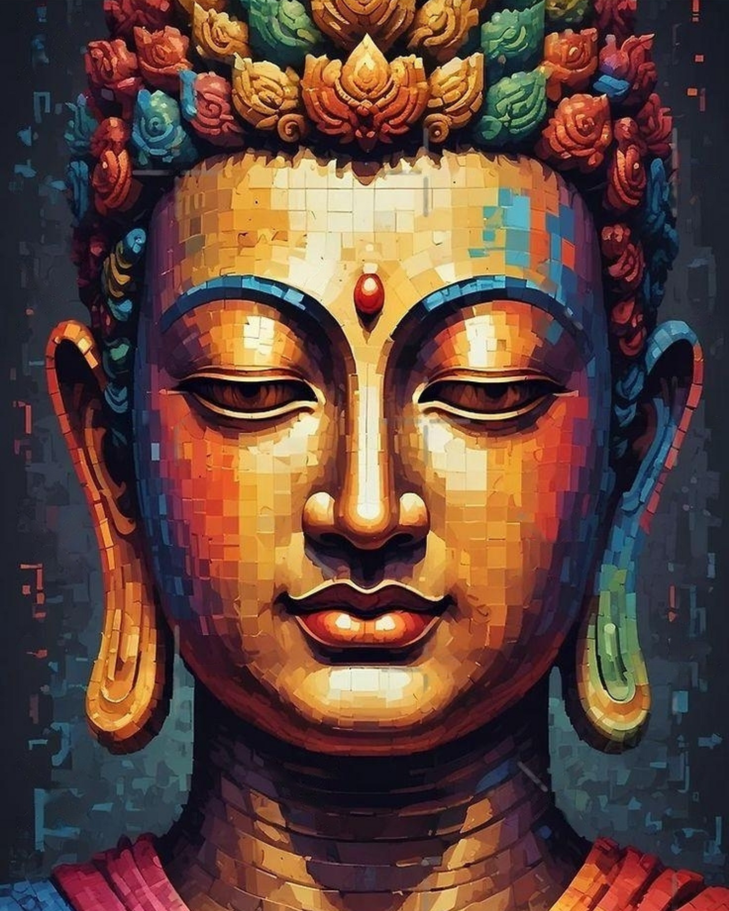 DHARMA Framed DIY Acrylic Paint by Number Kit 18 colour 25cm*30cm Deepan Enterprises