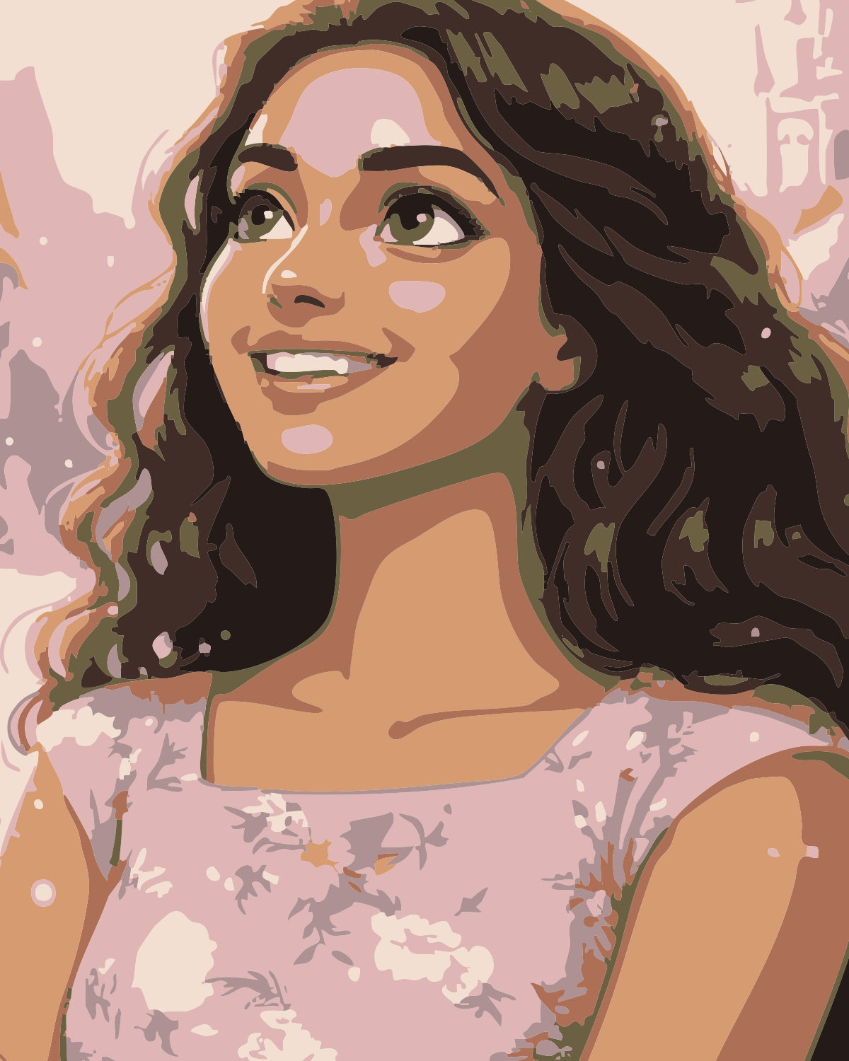 Mini  Close up Custom Paint by Numbers 20 cm*25 cm  8 colours Deepan Enterprises